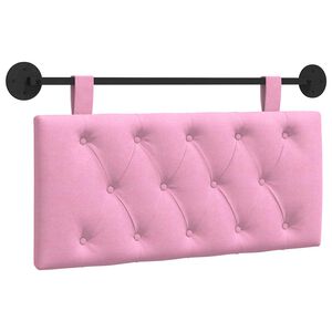 vidaXL T&ecirc;te de lit suspendue Montage mural Rose 100 x 55 x 7 cm tissu
