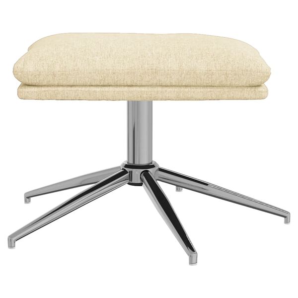 vidaXL Repose-pied Cr&egrave;me 60x60x35 cm Tissu
