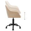 vidaXL Chaises pivotantes &agrave; manger lot de 2 Cr&egrave;me Tissu