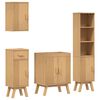 vidaXL Ensemble de mobilier de salle de bain avec tiroir 4 pcs Marron