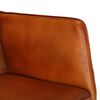 vidaXL Chaise &agrave; bascule Marron p&acirc;le Cuir v&eacute;ritable