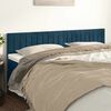 vidaXL T&ecirc;tes de lit Bleu fonc&eacute; 180 x 5 x 78/88 cm Velours