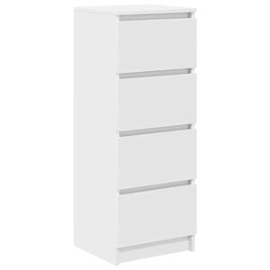 vidaXL Buffet blanc 37,5x35x99 cm bois d'ing&eacute;nierie