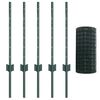 vidaXL Cl&ocirc;ture Euro avec poteau 10 x 0,6 m Acier recouvert de PVC Vert