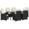 vidaXL Ensemble de Tables Basses avec coussin avec oreiller 7 pcs