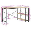 vidaXL Bureau d'ordinateur Noir et ch&ecirc;ne 110x72x70cm Bois d'ing&eacute;nierie