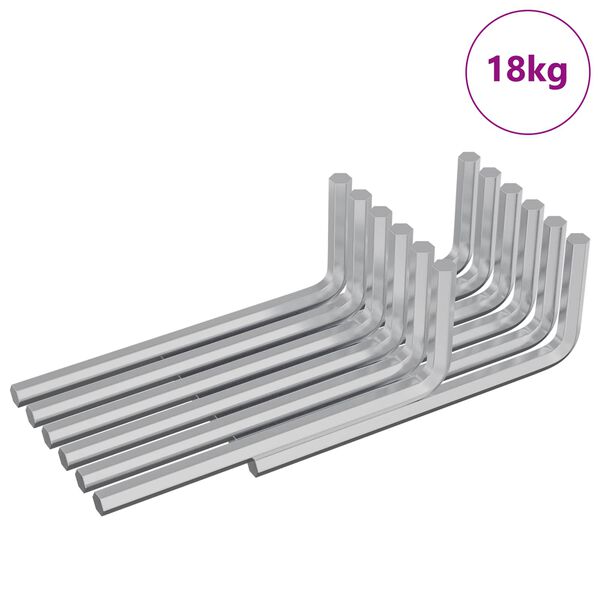 vidaXL Cl&eacute; hexagonale 2118 pcs Argent&eacute; 32 x 86 mm Acier