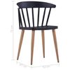 vidaXL Chaises à manger lot de 2 noir plastique
