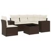 vidaXL Salon de jardin avec coussins 6 pcs marron r&eacute;sine tress&eacute;e