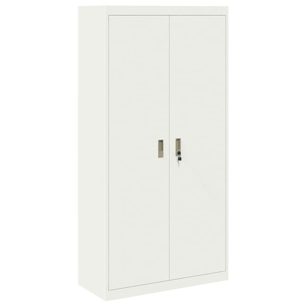 vidaXL Armoire de rangement 2 pcs Blanc 90 x 40 x 180 cm Acier