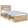 vidaXL Cadre de lit Ch&ecirc;ne Sonoma 90 x 200 cm Bois d'ing&eacute;nierie