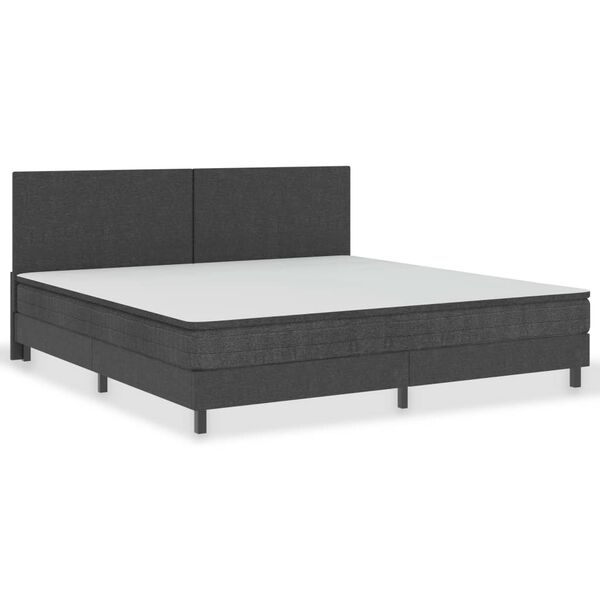 vidaXL T&ecirc;te de lit Gris fonc&eacute; Tissu 200x200 cm