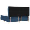 vidaXL Lit &agrave; ressorts avec matelas Bleu 200 x 200 cm tissu