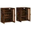 vidaXL Armoires murales 2 pcs ch&ecirc;ne fum&eacute; bois d'ing&eacute;nierie