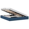 vidaXL Lit de Rangement avec t&ecirc;te de lit Bleu 160 x 200 cm tissu