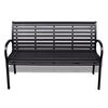 vidaXL Banc de jardin 125 cm acier et WPC noir