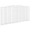 vidaXL Paniers &agrave; gabions arqu&eacute;s 9 pcs 400x30x180/200 cm Fer galvanis&eacute;