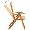 vidaXL Chaises pliables de jardin lot de 6 bois d'acacia et textil&egrave;ne