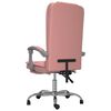 vidaXL Fauteuil de massage inclinable de bureau Rose Similicuir