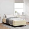 vidaXL Lit &agrave; ressorts avec matelas Cr&egrave;me 80 x 200 cm tissu