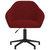 vidaXL Chaise pivotante de bureau Rouge bordeaux Velours
