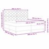 vidaXL Lit &agrave; ressorts avec matelas Gris clair 200 x 200 cm tissu
