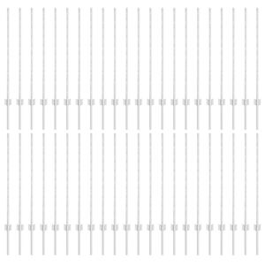 vidaXL Poteaux de clôture 88 pcs Argent 140 cm Acier