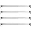 vidaXL Rails de garde-robe t&eacute;lescopiques 4 pcs Argent&eacute; 58-100 cm