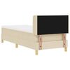 vidaXL Lit &agrave; ressorts avec matelas Cr&egrave;me 200 x 80 cm tissu