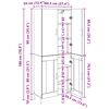 vidaXL Haut Armoire Ch&ecirc;ne noir 69,5 x 34 x 180 cm Bois d'ing&eacute;nierie