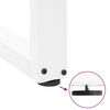 vidaXL Pieds de table &agrave; manger en U, 2 pi&egrave;ces, blanc, 50 x (72-73) cm, acier