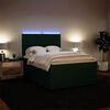 vidaXL Sommier &agrave; lattes de lit et matelas Vert fonc&eacute; 140x190cm Velours