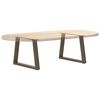 vidaXL Pieds de table basse en forme de V, 2 pi&egrave;ces, acier naturel, 70 x (42-43,3) cm