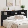 vidaXL Cabinet de T&ecirc;te de Lit Ch&ecirc;ne noir 220 x 18,5 x 102,5 cm