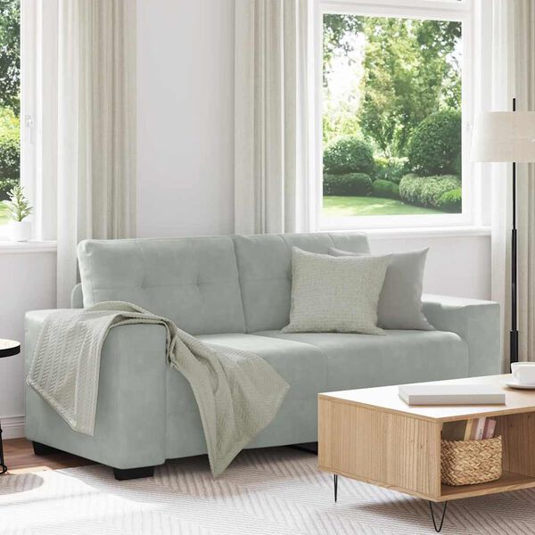 vidaXL Canap&eacute; causeuse gris clair 180x77x82 cm velours
