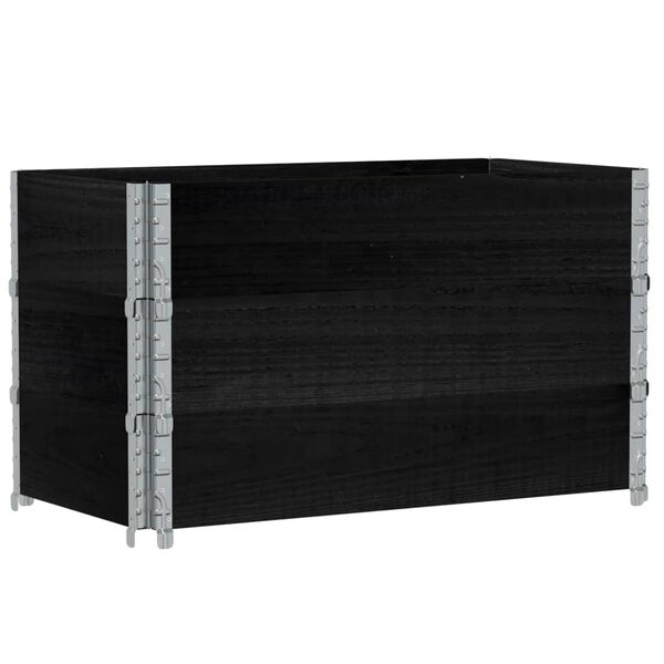 vidaXL Jardini&egrave;re noir 100x50 cm bois massif de pin
