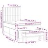 vidaXL Sommier &agrave; lattes de lit avec matelas Taupe 90x190 cm Tissu