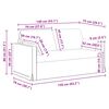 vidaXL Canap&eacute; 140cm 2 pcs Taupe M&eacute;tал