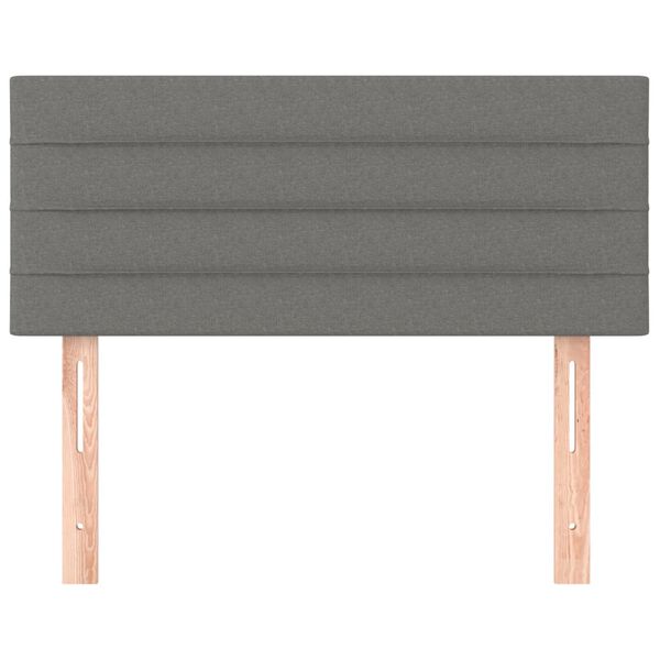vidaXL T&ecirc;te de lit Gris fonc&eacute; 90x5x78/88 cm Tissu