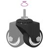 vidaXL Roue pivotante 12 pcs Noir 40,4 x 40,4 x 19,7 mm Fer et nylon
