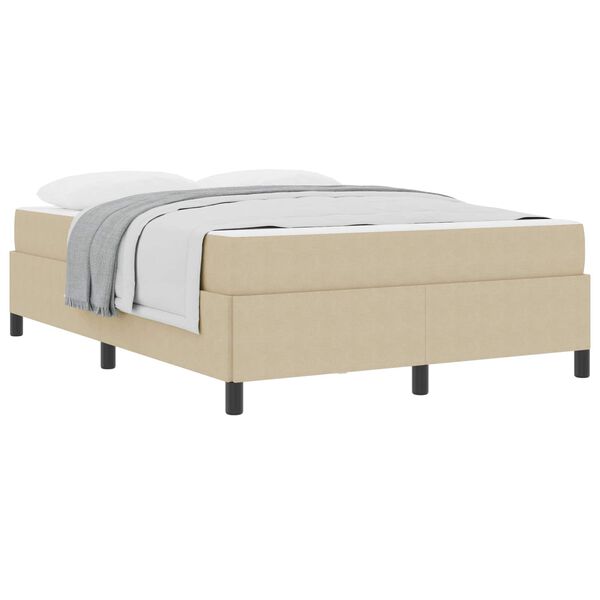 vidaXL Cadre de lit avec matelas Gris Vert Clair 160 x 200 cm tissu
