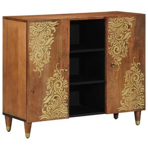 vidaXL Buffet Marron 90 x 33 x 75 cm Bois de mangue massif