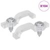 vidaXL Clips de bande LED 23,8 mm 2 pc Transparent Plastique et fer