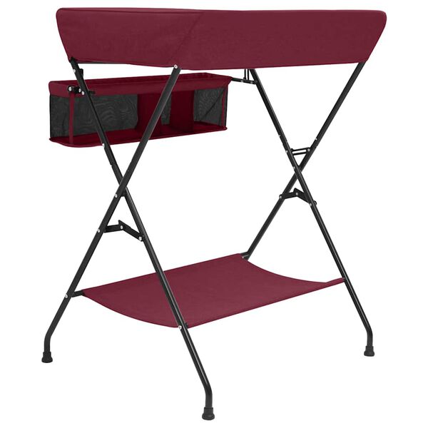 vidaXL Table &agrave; langer Rouge Fer