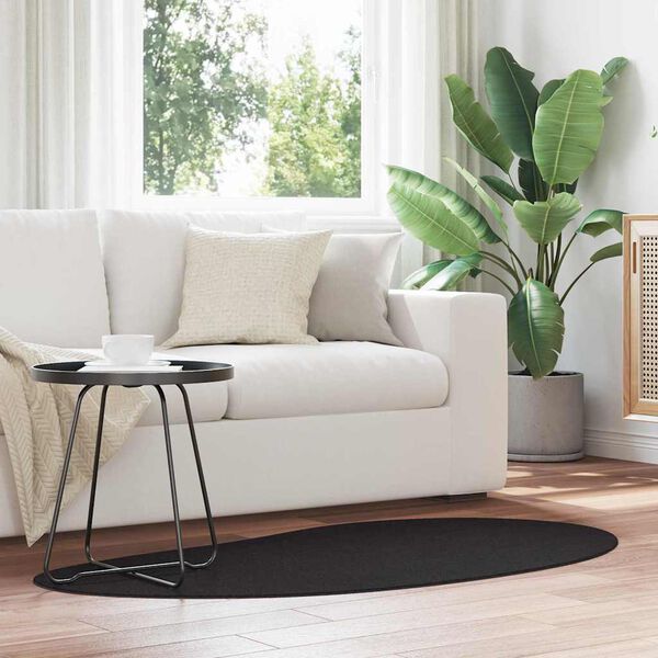 vidaXL Tapis de surface HUARTE Noir 80 x 150 cm Polyester