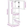 vidaXL Meuble TV mural Ch&ecirc;ne noir 30,5 x 30 x 90 cm Bois d'ing&eacute;nierie