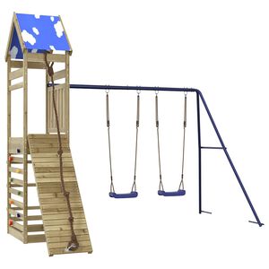 vidaXL Aire de jeux d'ext&eacute;rieur bois de pin impr&eacute;gn&eacute;
