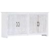 vidaXL Buffet fait &agrave; la main Blanc 140x30x70 cm Bois d'acacia massif