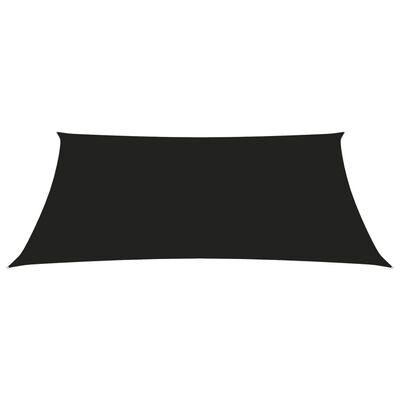 vidaXL Voile de parasol Tissu Oxford trapèze 3/4x3 m Noir