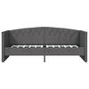 vidaXL Lit avec matelas et &eacute;clairage USB Gris fonc&eacute; Velours 90x200 cm